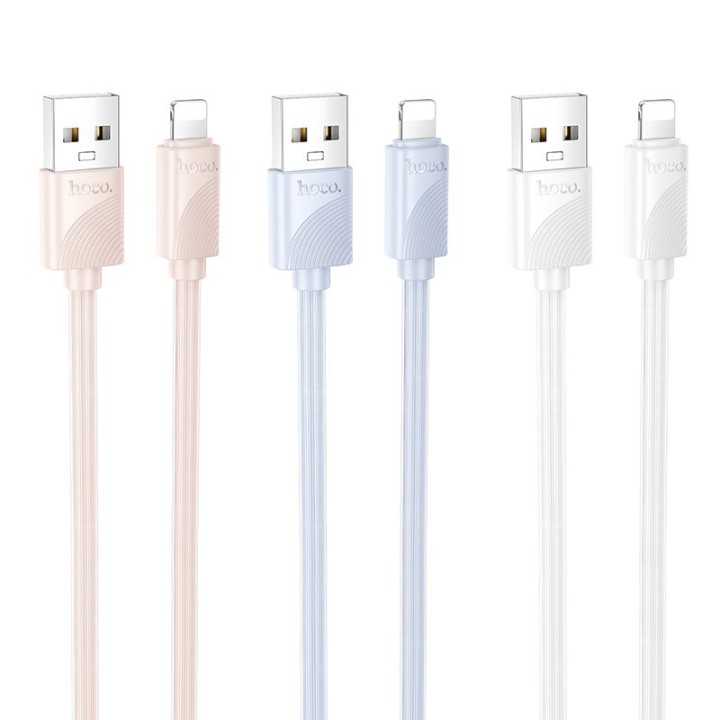 USB-A to Lightning cable Hoco 2,4A 1 m X114 white