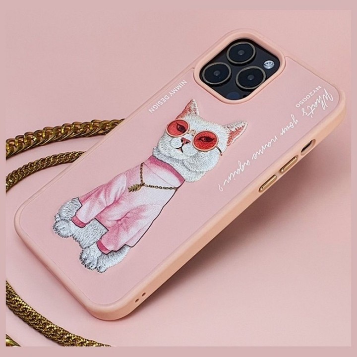 NIMMY чохол GLASSES COOL CAT для IPHONE 15 Pro рожевий