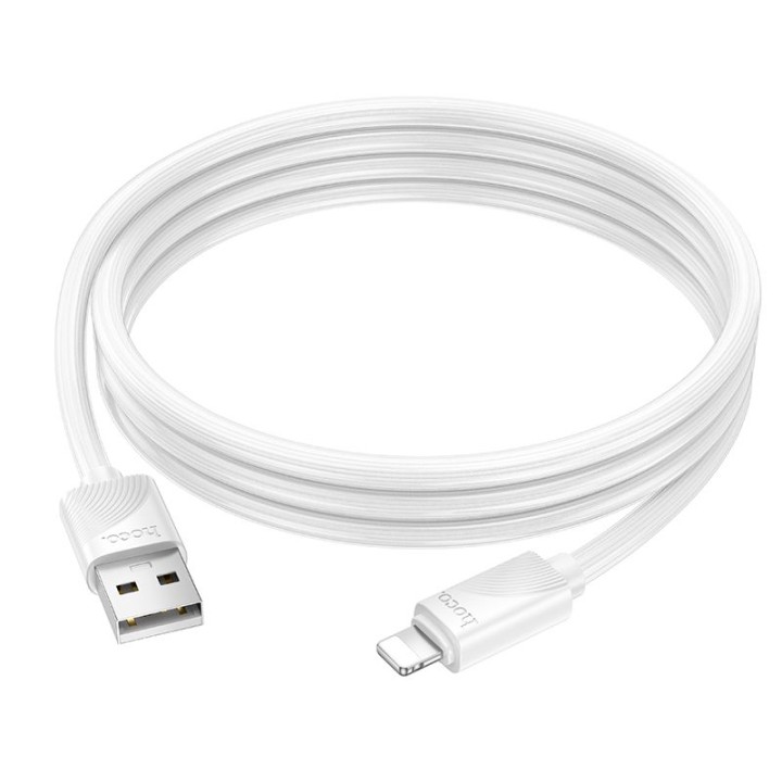 USB-A to Lightning cable Hoco 2,4A 1 m X114 white