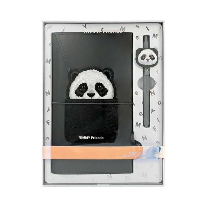 NIMMY set 2-in-1 notebook + pen BIG EYED PET 2.0 Panda black