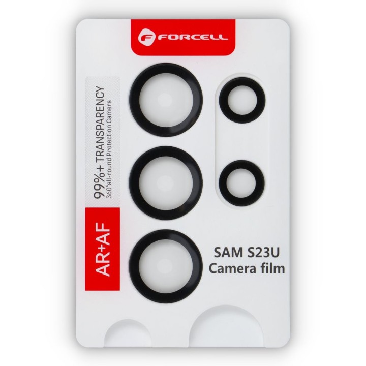 Tempered camera glass for Samsung S23 ULTRA Forcell Premium black 0INT