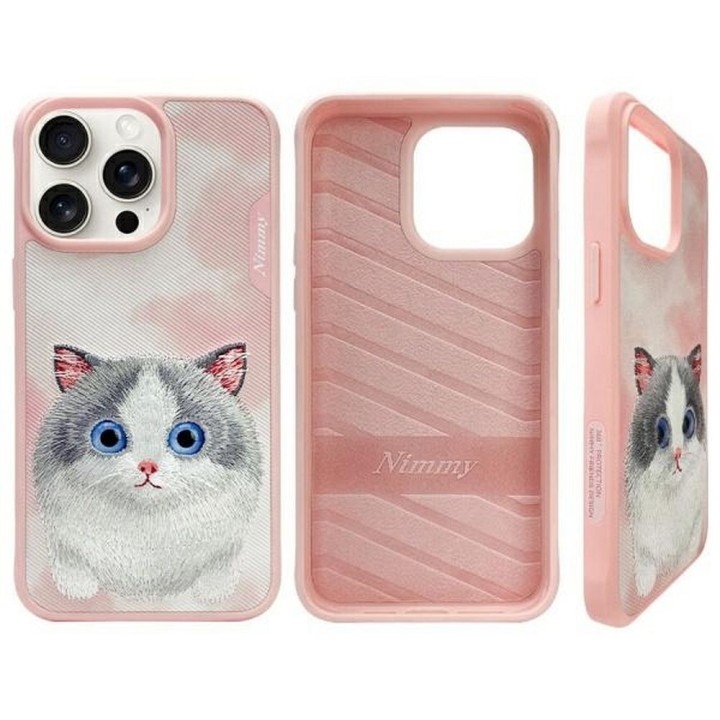 NIMMY case BIG EYED PET 2.0 Cat for IPHONE 15 Pro pink
