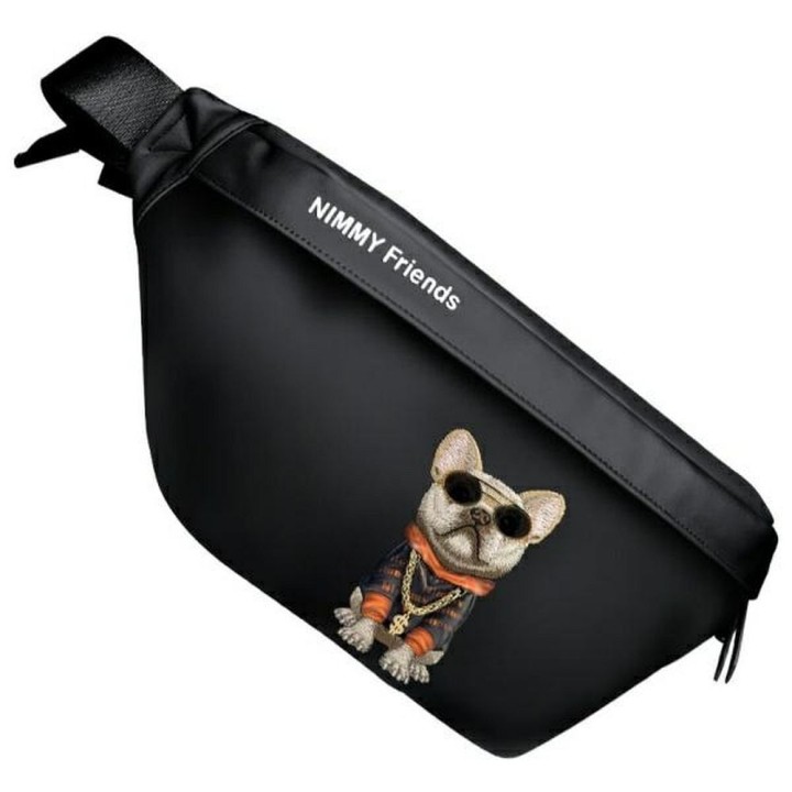 Shoulder waist bag Nimmy Glasses Cool Dog black