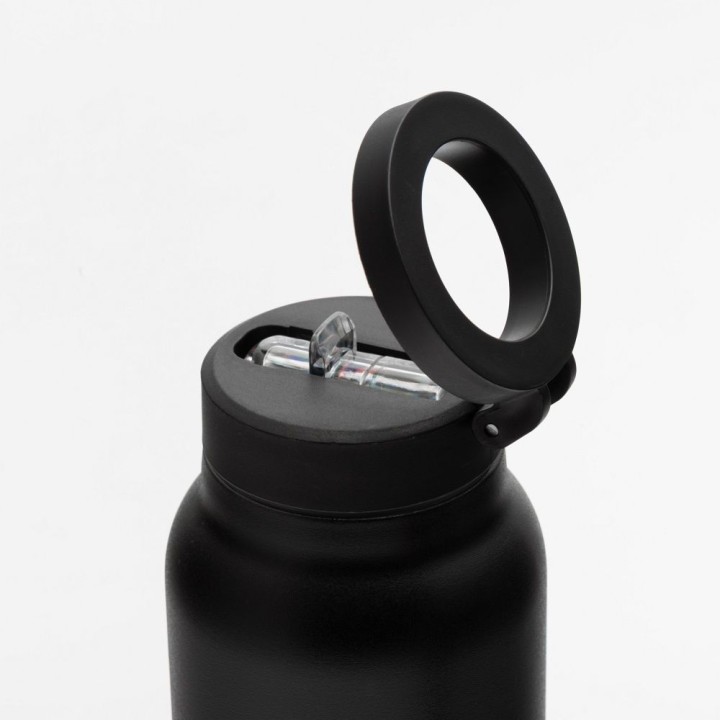 Пляшка / пляшка для води метал з тримачем сумісним з Magsafe 950ml чорна