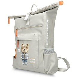 NIMMY backpack for a laptop COOL&CUTE 2.0 Bear grey