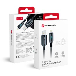Кабель USB-A – Lightning Forcell F-Energy 2,4A 12W Digital 1,2 m C273 чорний