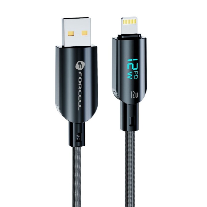 USB-A to Lightning cable Forcell F-Energy 2,4A 12W Digital 1,2 m C273 black