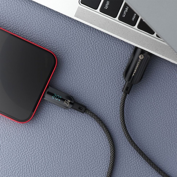 Кабель USB-A – Lightning Forcell F-Energy 2,4A 12W Digital 1,2 m C273 чорний