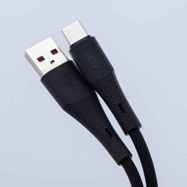 Kabel USB A do USB C Forcell F-Energy QC4.0 3A 66W Silicone 1 m C342 czarny