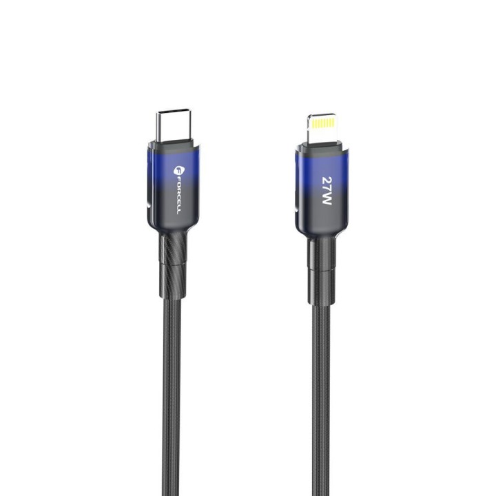 Кабель USB-C – Lightning Forcell F-Energy PD 3A 27W Gradient 1 m C356 черный
