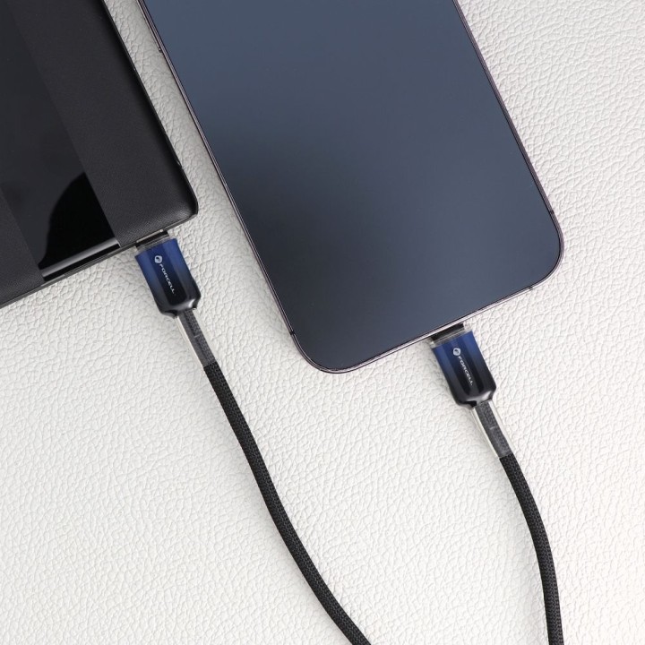 Кабель USB-C – Lightning Forcell F-Energy PD 3A 27W Gradient 1 m C356 черный