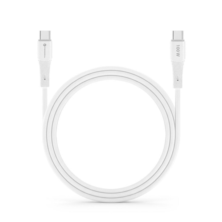 Кабель USB-C – USB-C Forcell F-Energy QC4.0 PD 5A 100W Silicone 1 m C347 білий