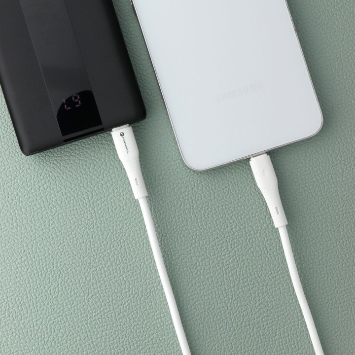 Кабель USB-C – USB-C Forcell F-Energy QC4.0 PD 5A 100W Silicone 1 m C347 белый