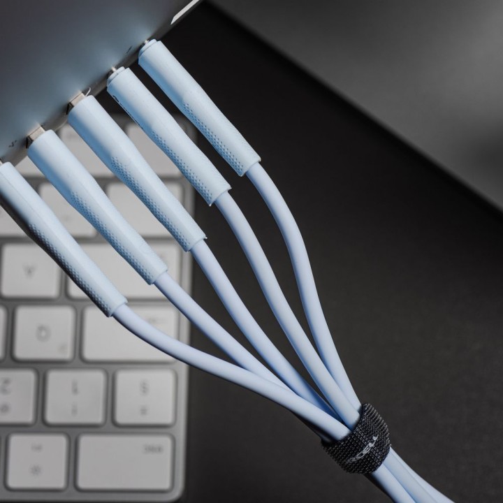 USB-C to USB-C cable Forcell F-Energy QC4.0 PD 3A 60W Silicone 1 m C344 blue