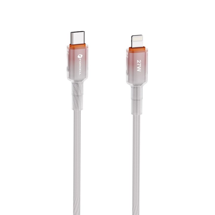 USB-C to Lightning cable Forcell F-Energy PD 3A 27W Gradient 1 m C356 white