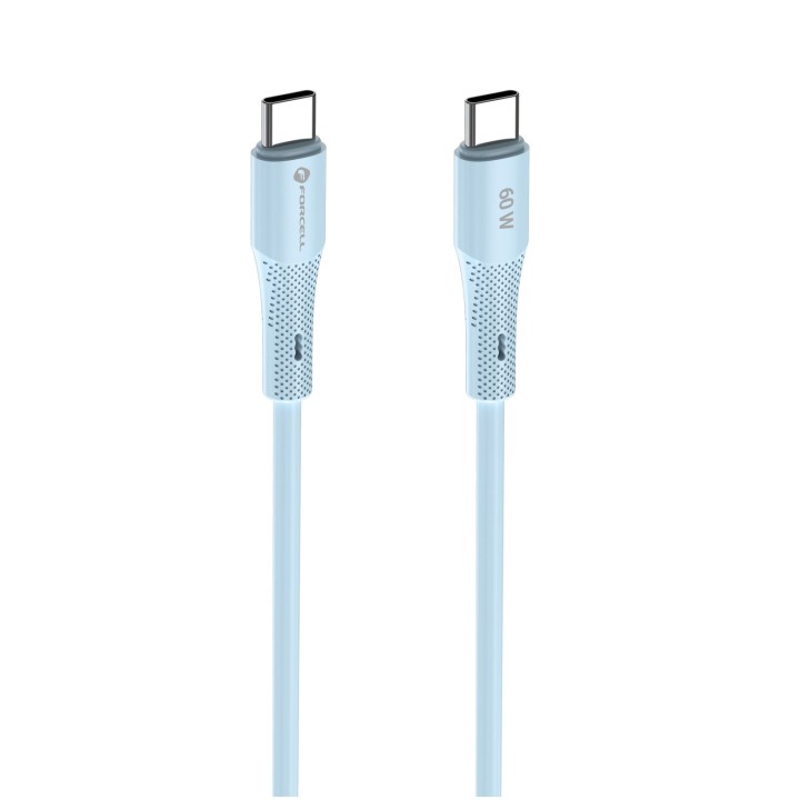 Кабель USB-C – USB-C Forcell F-Energy QC4.0 PD 3A 60W Silicone 1 m C344 синій