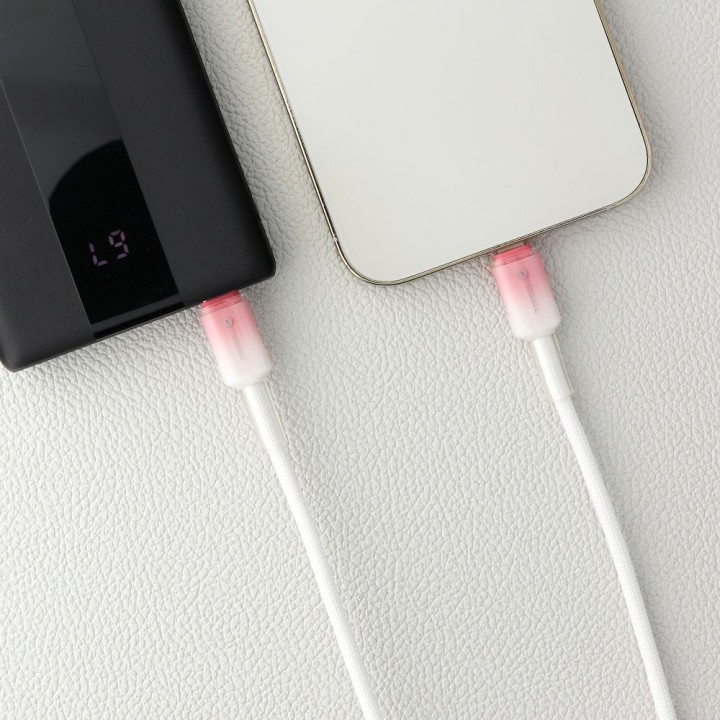 Кабель USB-C – Lightning Forcell F-Energy PD 3A 27W Gradient 1 m C356 белый
