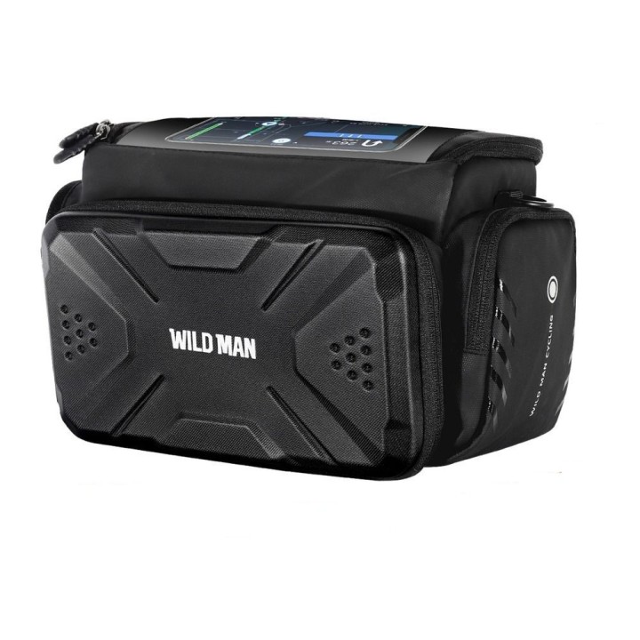WILDMAN сумка велосипедна на кермо на блискавка 4L GS6 чорна