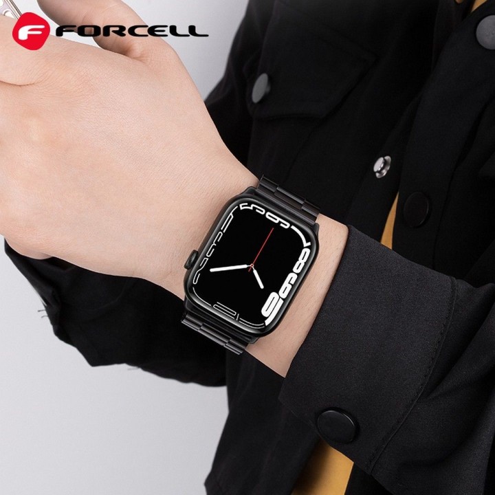 Strap for Apple Watch Forcell F-Design FA10 clasp, steel 38 / 40 / 41 mm black