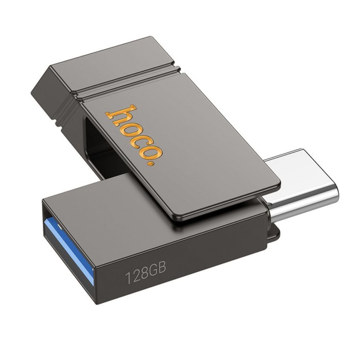 Флешка 64GB USB 3.2 (USB A + USB C) Hoco UD14 серая