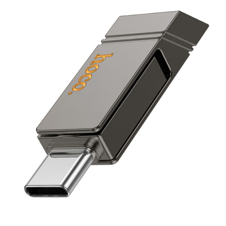 Pendrive 128GB USB 3.2 (USB A + USB C) Hoco UD14 szary