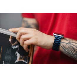 Ремешок для Apple Watch Forcell F-Design FA10 защелка сталь 42 / 44 / 45 / 49 mm синий