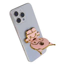 Stand for phone doll - stick-on - pink