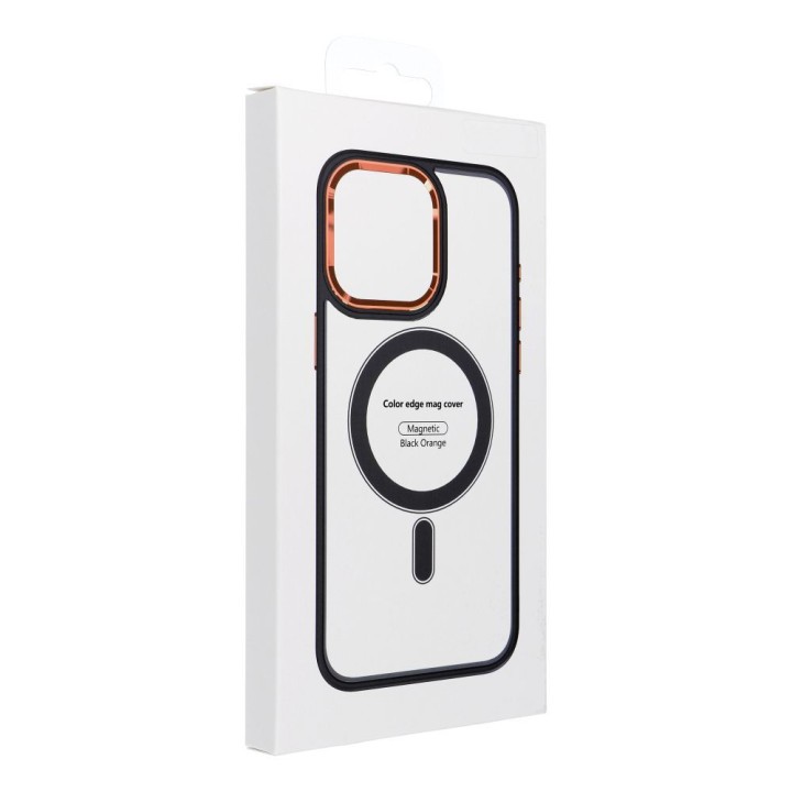 Case for iPhone 15 Color Edge Mag Cover MagSafe compatible black-gold