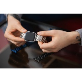 Ремешок для Apple Watch Forcell F-Design FA10 с застежкой, стальной 38 / 40 / 41 mm серебристый