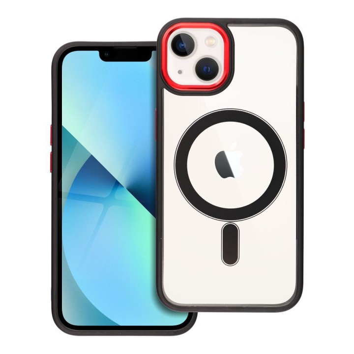 Etui na iPhone 13 Color Edge Mag Cover zgodne z MagSafe czarno czerwone