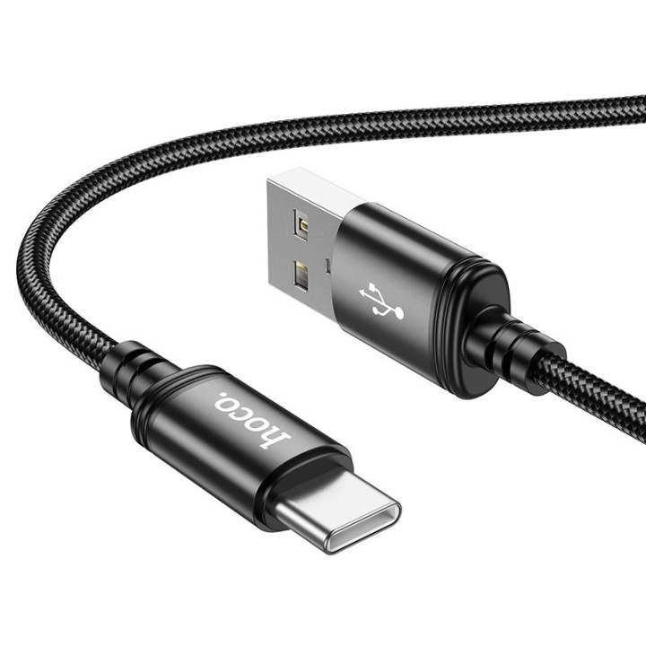 Кабель USB-A – USB-C Hoco 3A 2 m X89 черный