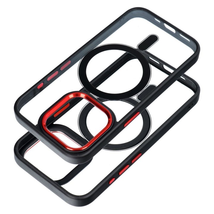Case for iPhone 13 Color Edge Mag Cover MagSafe compatible black-red