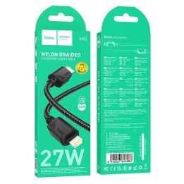 USB-C to Lightning cable Hoco PD 27W 1 m X113 black