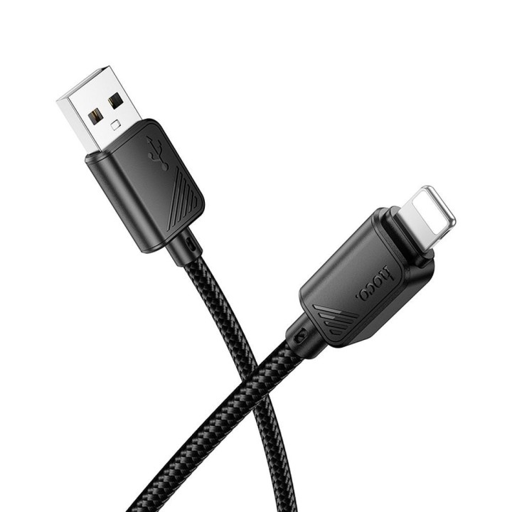 Кабель USB-A – Lightning Hoco 2,4A 1 m X113 чорний