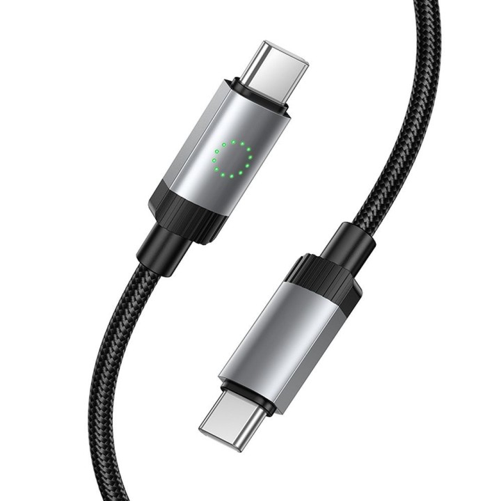 Кабель USB-C – USB-C Hoco 3A 60W 1 m X117 черный