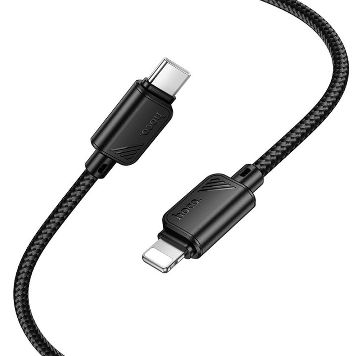 USB-C to Lightning cable Hoco PD 27W 1 m X113 black