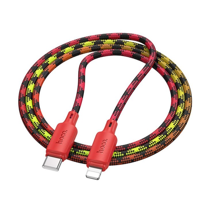 Кабель USB C — Lightning Hoco PD 27W 1 m X116 gradient червоний