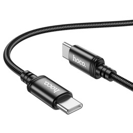 Kabel USB C do USB C Hoco 3A 60W 2 m X89 czarny