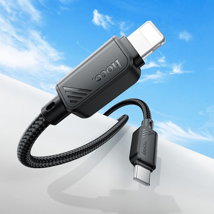 Кабель USB-C – Lightning Hoco PD 27W 1 m X113 черный