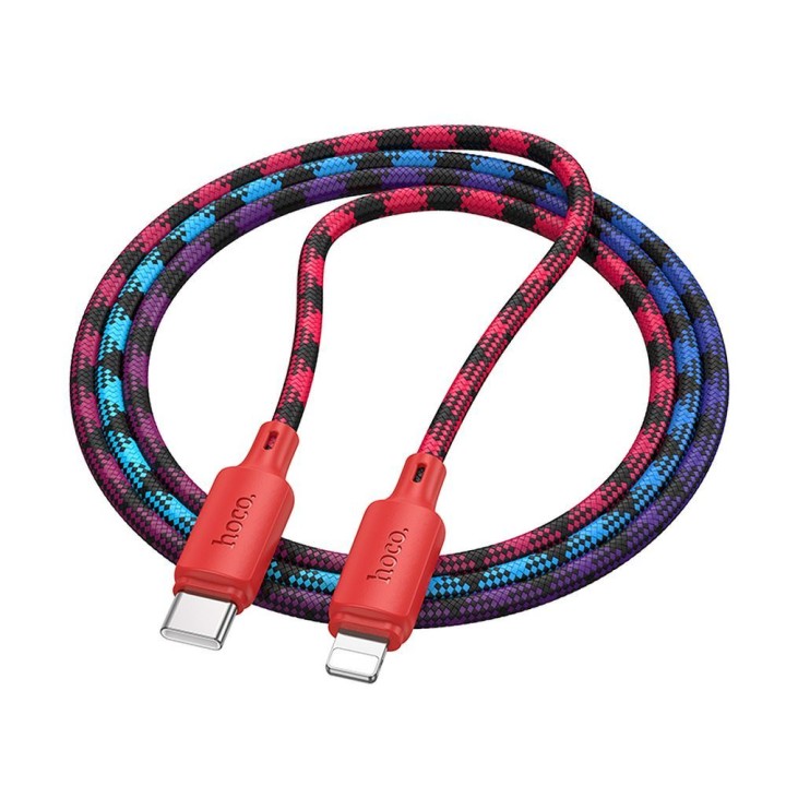 Кабель USB C — Lightning Hoco PD 27W 1 m X116 gradient красный