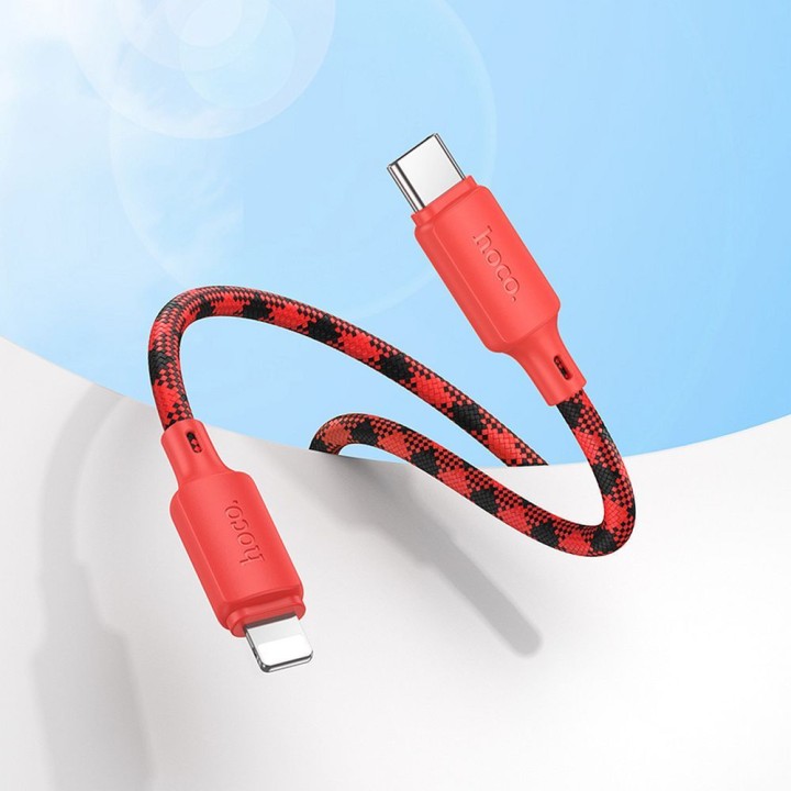 USB-C to Lightning cable Hoco PD 27W 1 m X116 gradient red