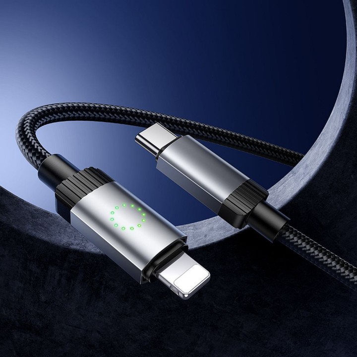 Кабель USB-C – Lightning Hoco PD 27W 1 m X117 чорний