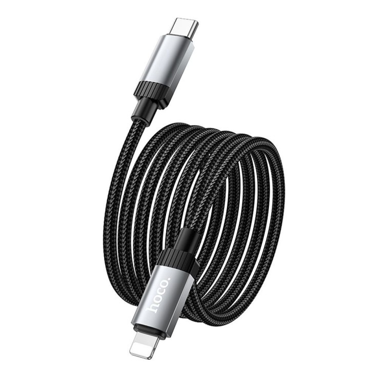 Кабель USB-C – Lightning Hoco PD 27W 1 m X117 чорний