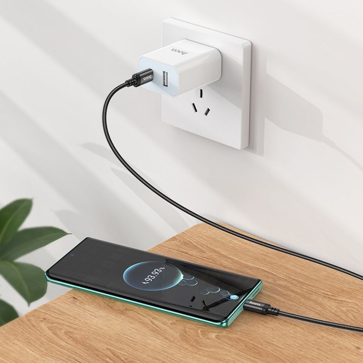 Кабель USB-C – USB-C Hoco 3A 60W 2 m X89 чорний