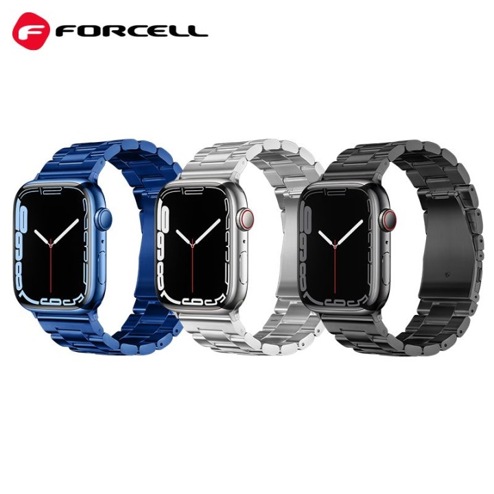 Strap for Apple Watch Forcell F-Design FA10 clasp, steel 38 / 40 / 41 mm silver