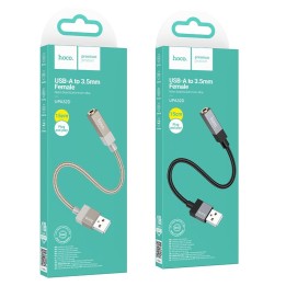 Adapter AUX USB A (male) for Jack 3,5 mm (female) Hoco UPA32D black