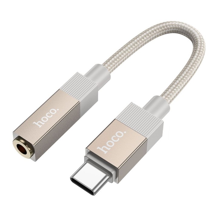 Adapter AUX USB C (male) for Jack 3,5 mm (female) Hoco UPA32C gold