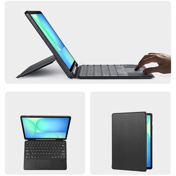 DUX DUCIS чохол DK складні з клавіатурою бездротову для SAMSUNG Tab S10 FE Plus чорний