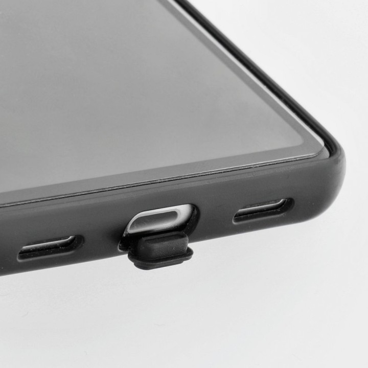 Charging port plug Lightning with holder black