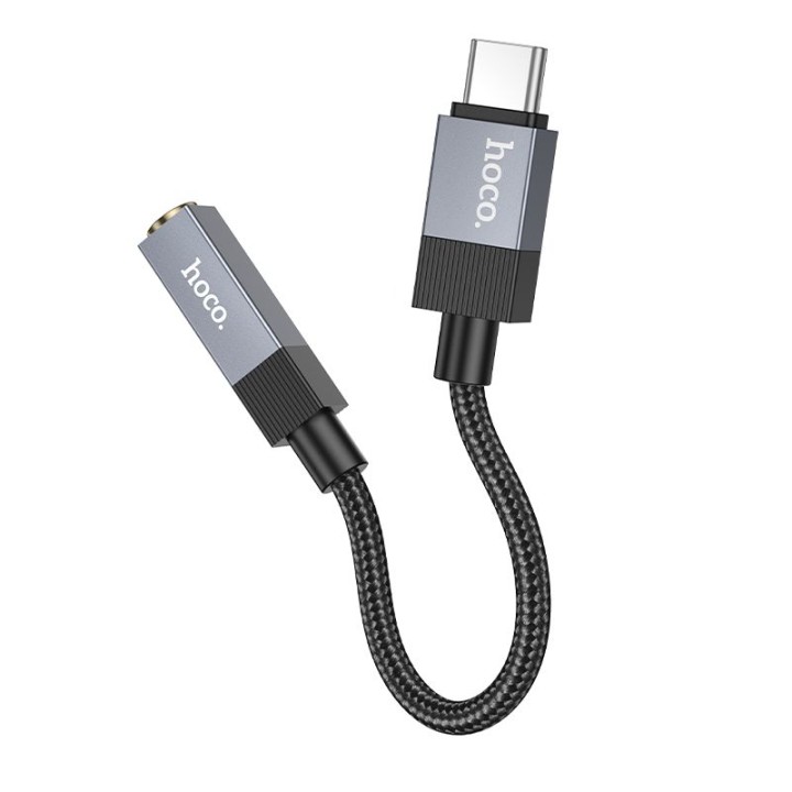Adapter AUX USB C (male) for Jack 3,5 mm (female) Hoco UPA32C black